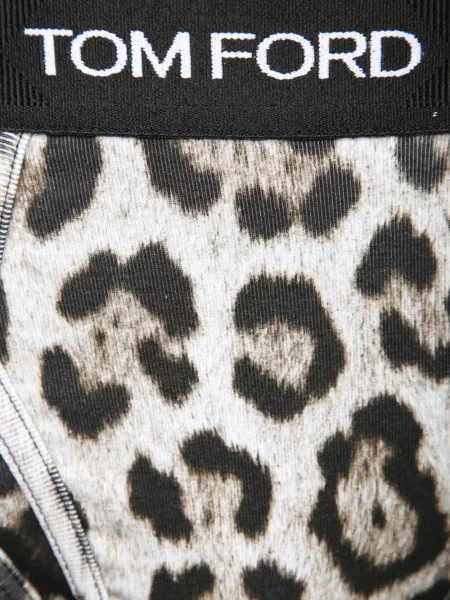 Chiloți Tom Ford cu imagine cu model leopard alb