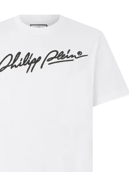 Tricou Philipp Plein cu autograf alb