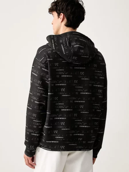 Emporio Armani кофта з капюшоном з бавовною
