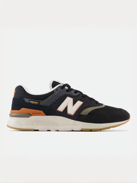 Кожаные повседневные кроссовки New Balance черные