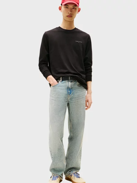 Лонгслив Tommy Jeans черный