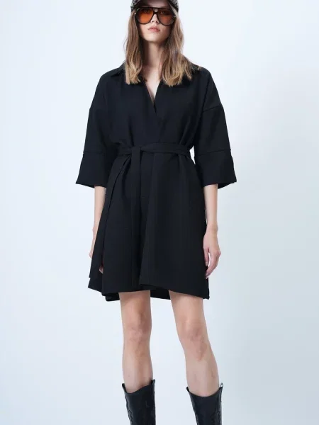 Trend Alaçatı Stili Rochie negru