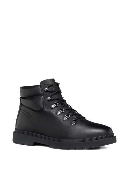 Botine Geox cu șireturi din piele negru