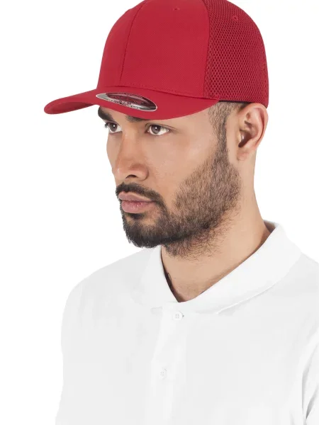 Kapa Flexfit z mrežo bela