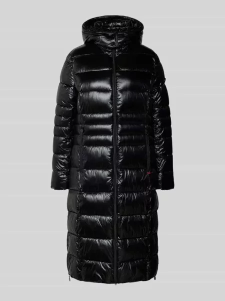 Płaszcz pikowany z dwustronnym zamkiem błyskawicznym model ‘DALIA LONG’ Frieda & Freddies czarny