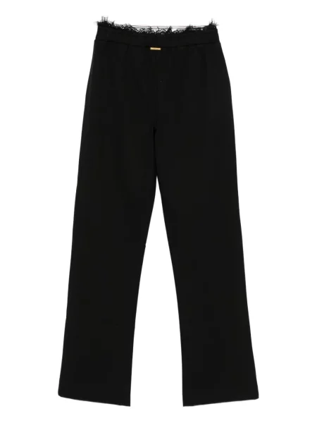 Pantaloni Twinset din dantelă negru