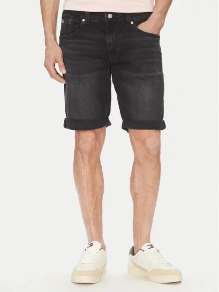 Tommy Jeans Kratke traperice Ronnie crna