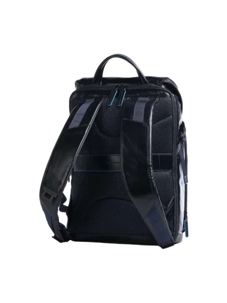Torba na laptopa Piquadro skórzana niebieska