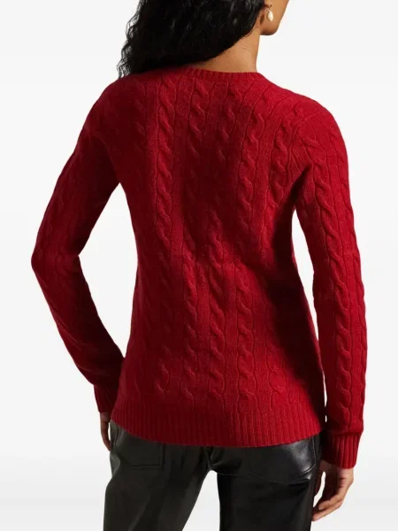 Căciulă Polo Ralph Lauren cu broderie cu dungi cowboy roșu