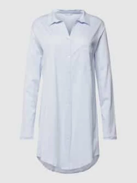 Koszula nocna w jednolitym kolorze z listwą guzikową Hanro