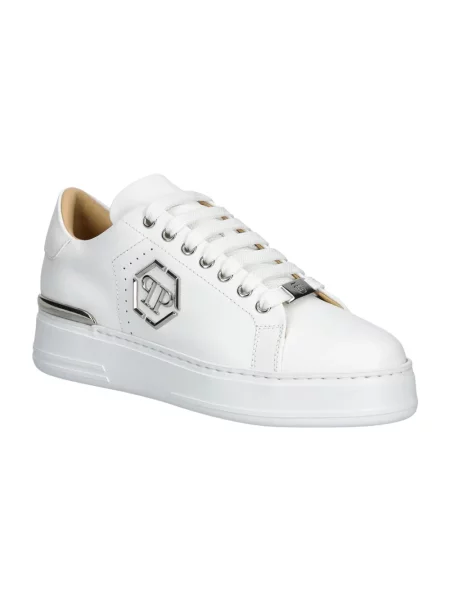 Sneakersy Philipp Plein skórzane białe