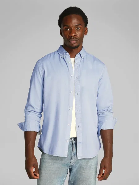 Calvin Klein Cămașă celest Comfort Fit albastru