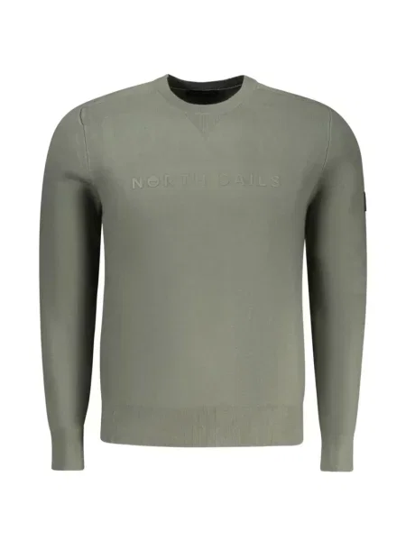 Pulover North Sails cu decolteu rotund cu autograf verde
