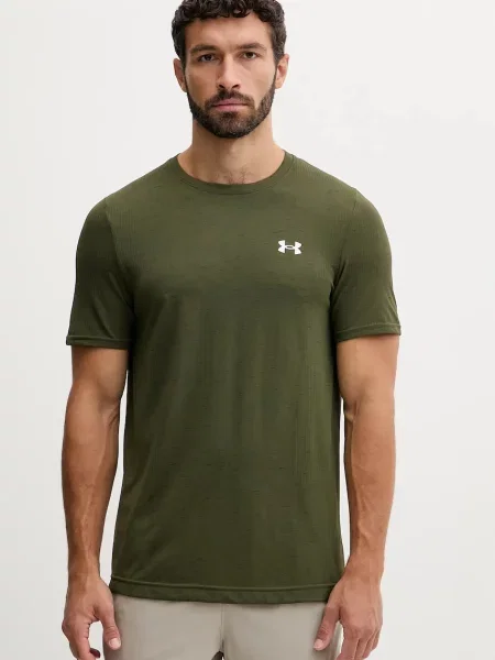 Under Armour t-shirt treningowy Vanish Seamless gładki zielony