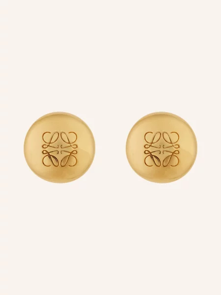 Loewe Kolczyki Na Sztyft Anagram Pebble gold złote