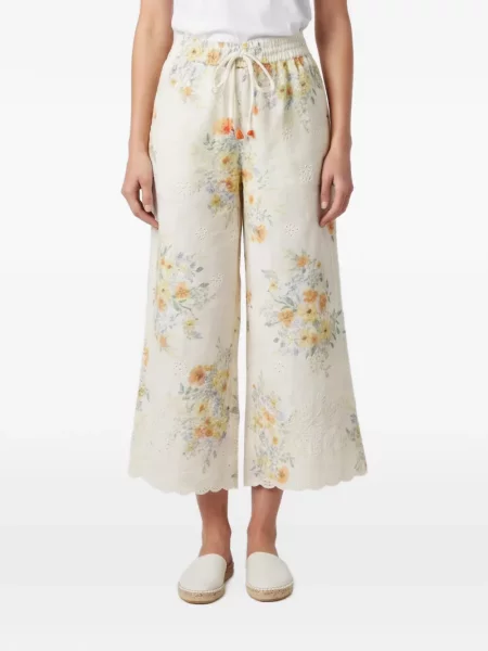 Pantaloni Alemais cu model floral cu imagine