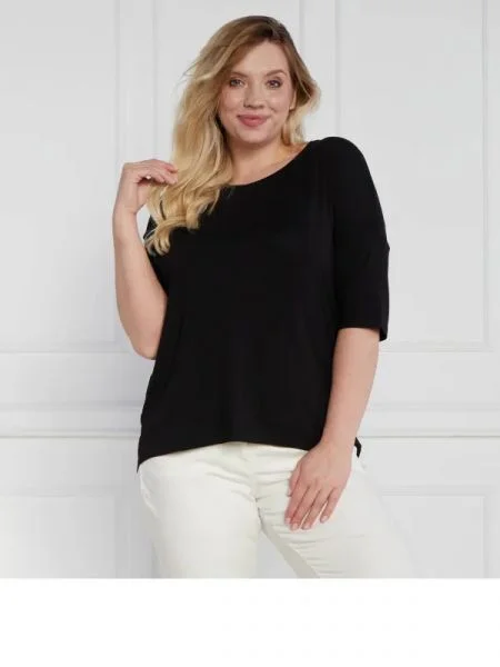 Persona by Marina Rinaldi Tricou plus size | Oversize fit negru