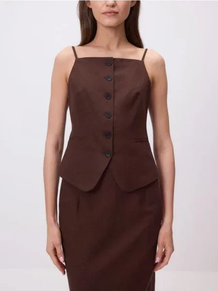 Жилет Reserved коричневый