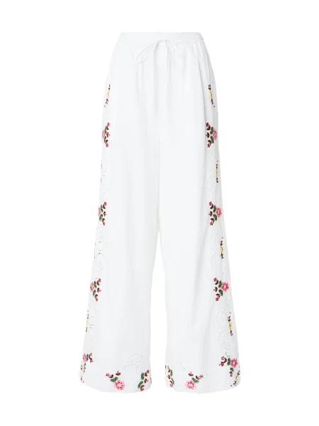 Essentiel Antwerp Pantaloni JANAI maro / roz / roșu alb