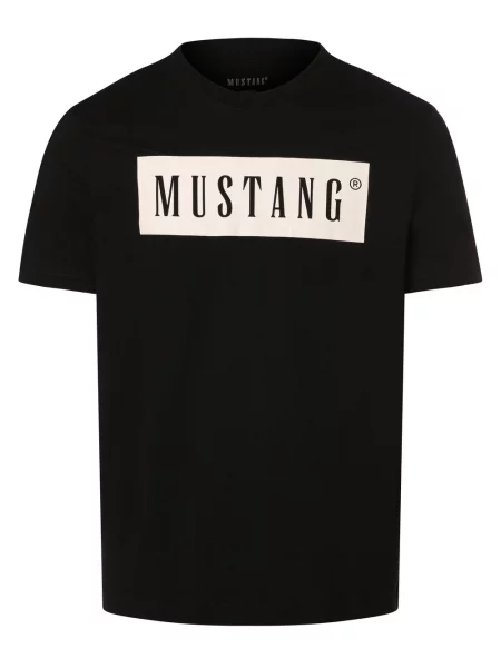 Mustang Koszulka Austin Mężczyźni Dżersej nadruk XL czarny