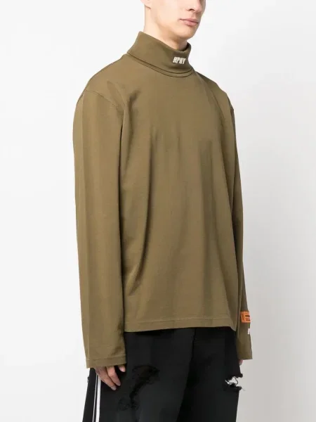 Pulover Heron Preston cu imagine lung verde
