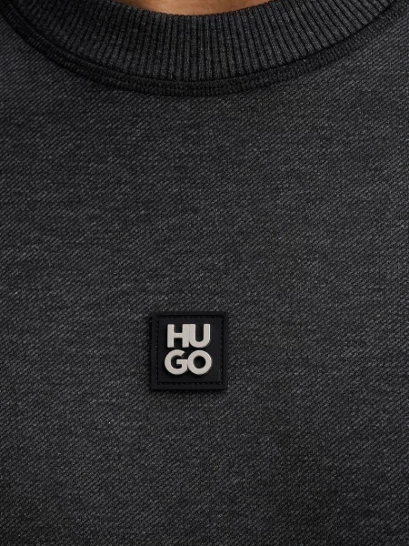 Меланжевая футболка Hugo серая