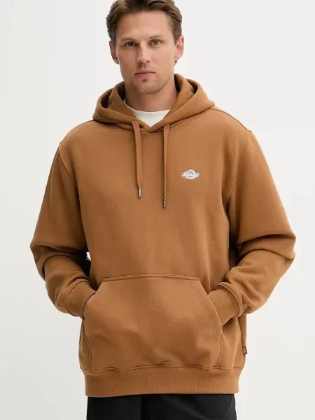 Dickies bluza z kapturem gładka brązowy