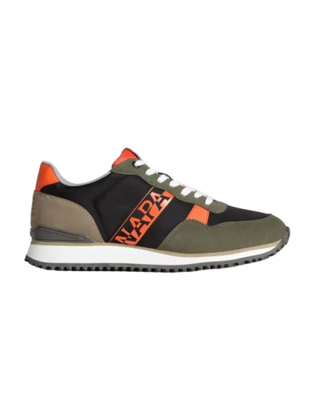 Sneakersy Napapijri skórzane zielone