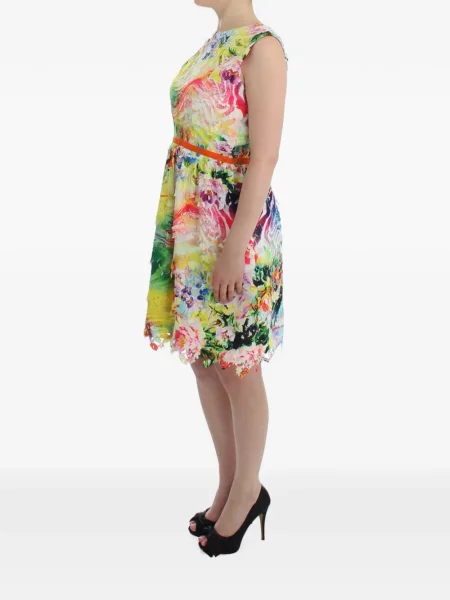 Rochie mini Lanre Da Silva Ajayi cu model floral cu imagine verde