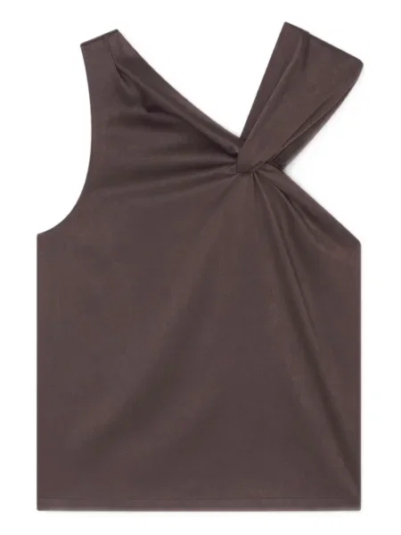 Bluzka áeron asymetryczna brązowa