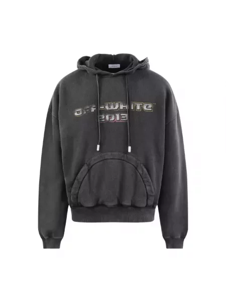 Bluza z kapturem Off-white z kapturem biała