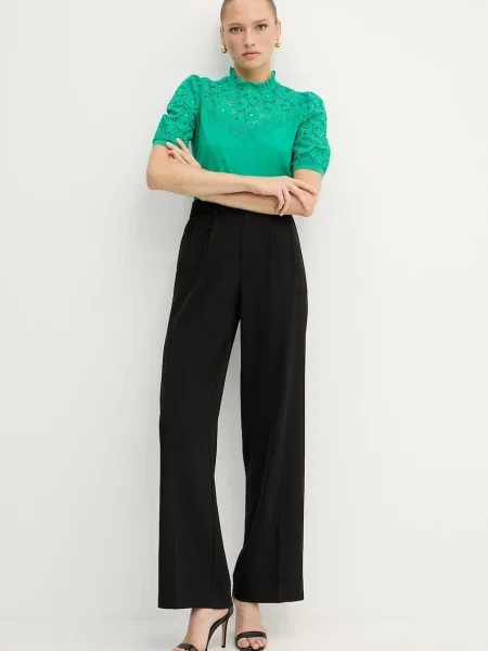 Блузка Morgan однотонна DULIE зелений