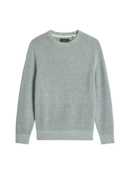 Sweter o kroju regular fit z mieszanki żywej wełny Marc O'polo niebieski