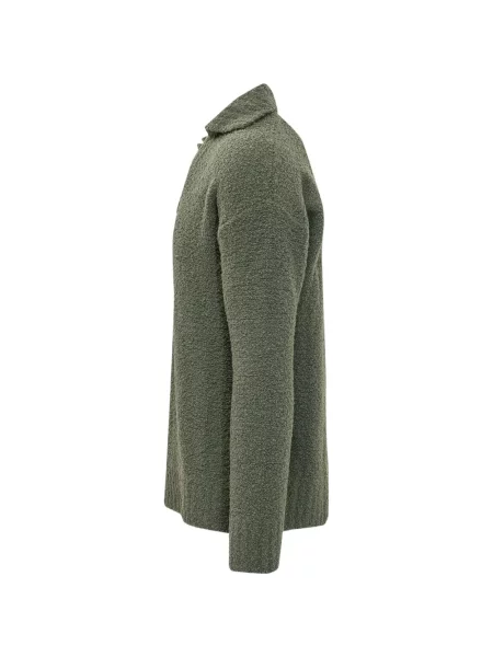 Gulerat bouclé tricou polo Laneus verde