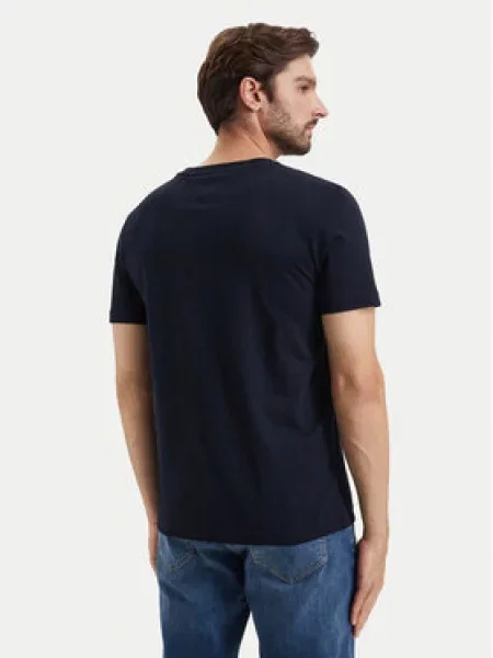 TOMMY HILFIGER Tričko BRAND LOVE námornícka modrá / červená biela