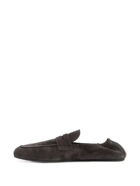 Szarvasbőr loafer Prada barna