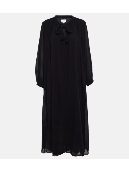 Zamatové oblekové maxi šaty Velvet čierna