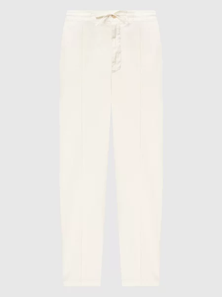 Штани з льоном Canali жовті