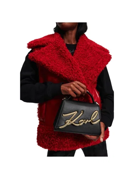 Torebka crossbody Karl Lagerfeld skórzana czarna