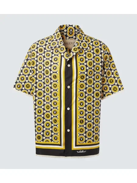 Риза Valentino поплин жълто