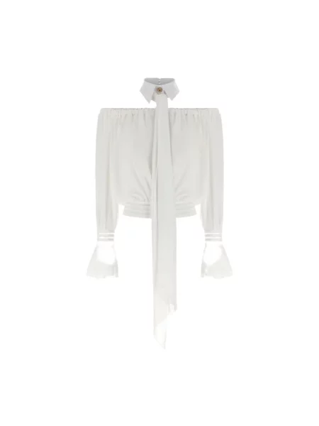 Bluzka Elisabetta Franchi z kokardką biała