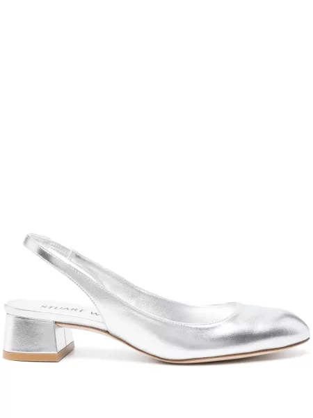 Pantofi cu toc Stuart Weitzman argintiu
