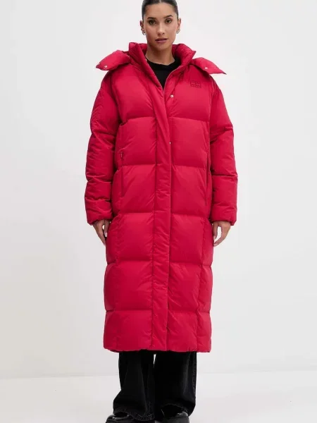 Tommy Jeans kurtka puchowa bordowy zimowa czerwona