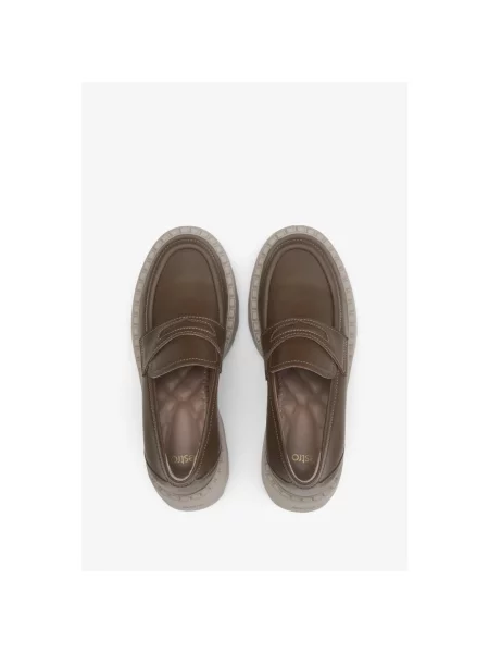 Лофери шкіряні Estro коричневі