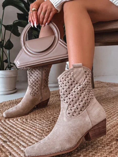 Kotníkové boty Boto béžové