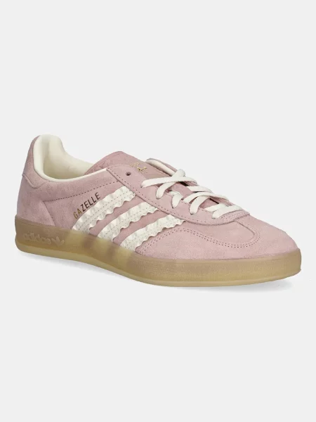 Semišové tenisky adidas Originals Gazelle Indoor růžová