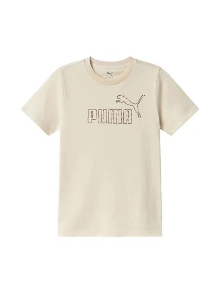 Koszulka Puma Ess Rhinestone Tee G Dzieci beżowa