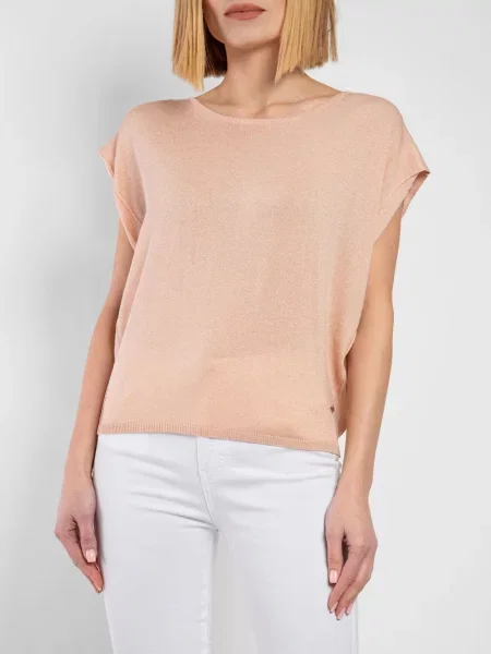 KOCCA Блуза з коротким рукавом бежевий