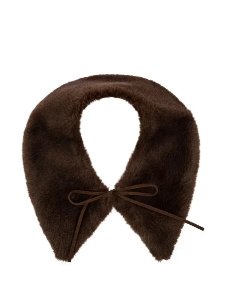 Gulerat fular By Malene Birger cu blană maro