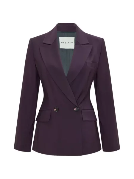 Sacou Occleus cu două rânduri de nasturi violet